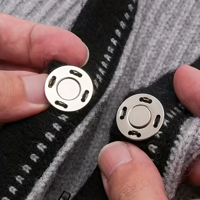 10 pairs Super Strong Magnetic Buckles for Clothing, Durable Adjustable Closures for Jackets Shirts Pants, Metal Sewing Buckles, Hidden Multifunctional, handmade clothing decoration hidden buckles, multifunctional anti exposure