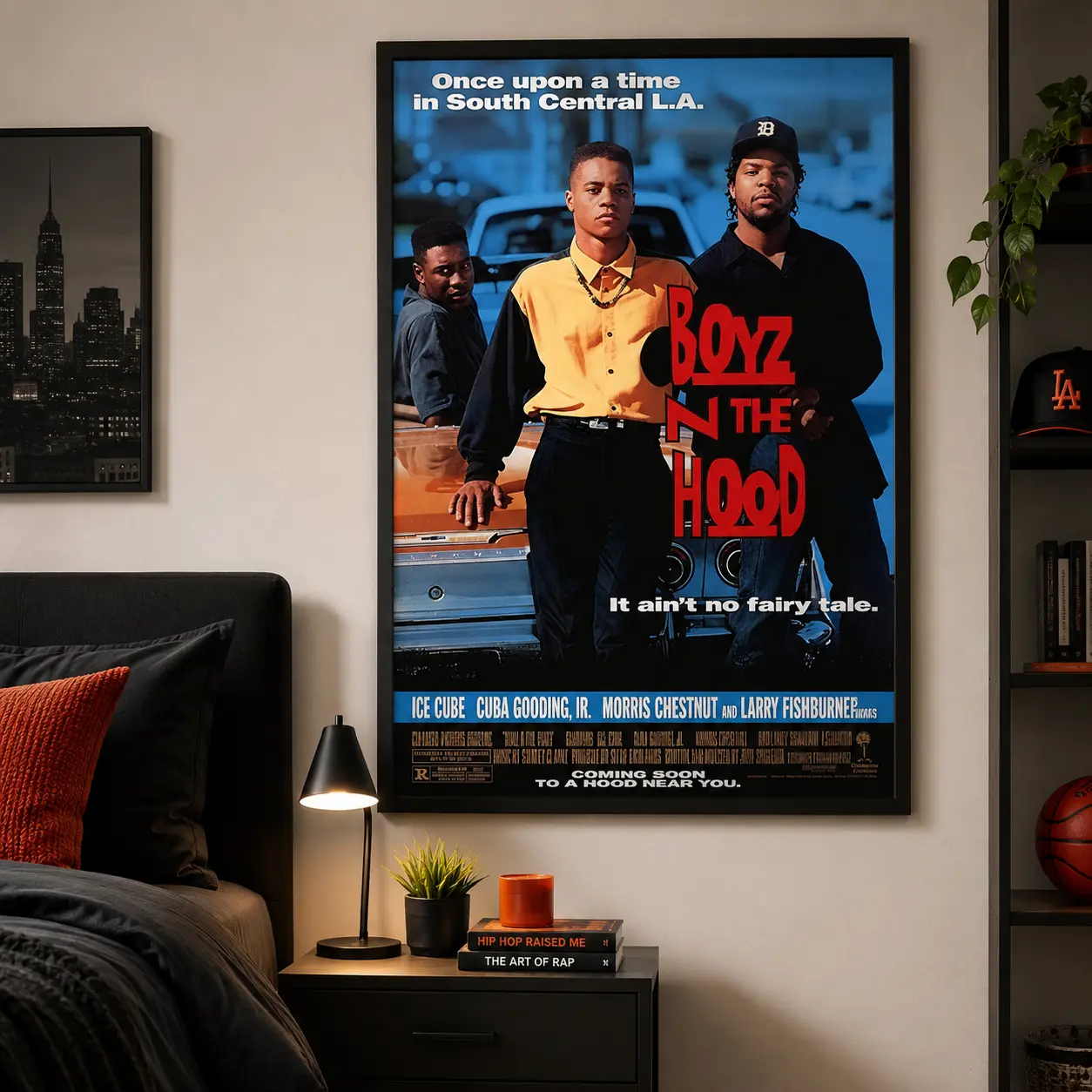 Boyz N The Hood Classic Movie Canvas Wall Art - 90s Vintage Film Print, Man Cave Bedroom Wall Decor, Aesthetic Home Supplies (No Frame)