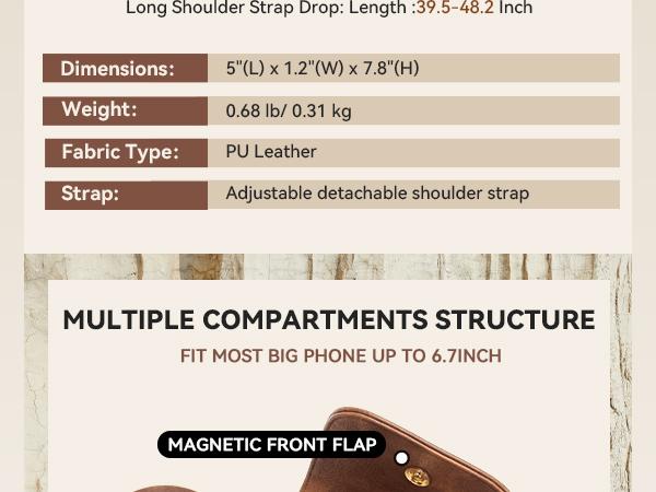 [Valentine's Day Gift] BOSTANTEN Cell Phone Purse Small Crossbody Bags for Women Leather Handbags Phone Wallet with Card Slots Adjustable Strap