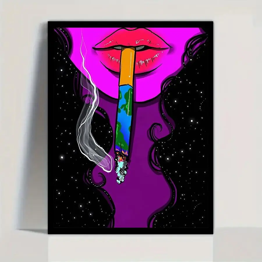 Figure Pattern Diamonds Art Colorful Painting Kit without Frame, DIY 5D Round Diamonds Wall Art Craft Ornaments for Home Bedroom Office, Creative Deco