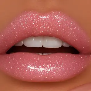 Luxury Big Brush Vegan Lip Gloss- Pink Suga