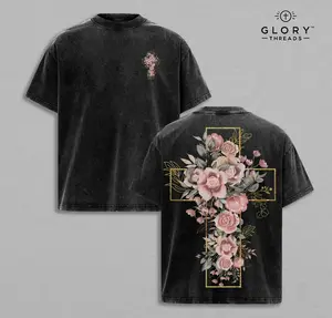 Romans 6:6 Vintage Washed Oversized T-Shirt | Christian Streetwear Graphic Jesus Tee for Men & Women | Gym Pump Cover Workout Top