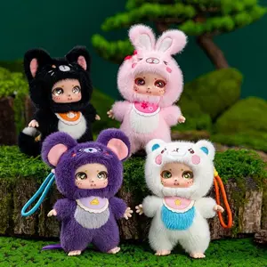 15cm/5.9in Animal Series Plush Toy, 1 Piece Cute Cuddly Teddy Bear Or Rabbit Or Cat Vinyl Stuffed Doll, Birthday Gifts, Home Decor, Stuffed Animals