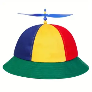 Women's Colorful Spiral Propeller Cartoon Bucket Hat, Lightweight Breathable Polyester Fisherman Cap, Ideal for Spring Fall Travel Beach Party