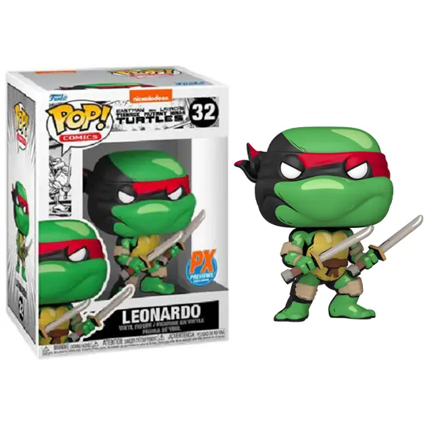 Funko Pop! Leonardo Comics, Teenage Mutant Ninja Turtles 32 - Previews Exclusive Vinyl Figure in PopShield Protector