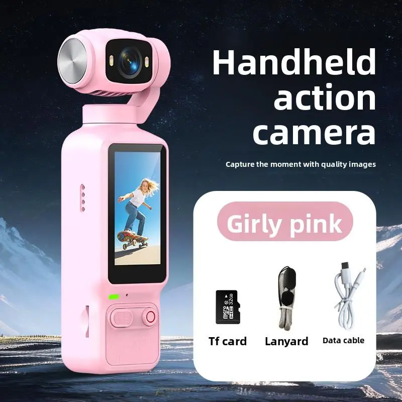 Portable HD Digital Camcorder - Cam with LCD Screen, 180° Rotate Lens Body Digital Camera, 32GB Memory Card, USB Charging, Ideal for Travel, Vlogging Videography Equipment