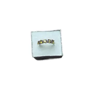 Citrine 5 stone Sterling silver ring size 6