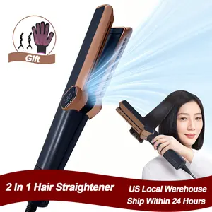 1pc Air Hair Straightener, 2 In 1 Hair Straightener & Hair Dryer, Mutifuctional Women's Hair Beauty Tools, Hair Blower with Hot Air and Cold Air, Home Use Personal Blower Dryer with Straightening Iron, Straighten Hair from Wet to Dry