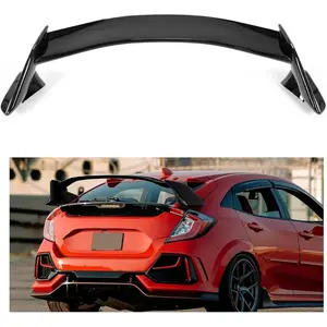 Rear Trunk Spoiler Wing for 2016-2021 Honda Civic Hatchback FK4 FK7 FK8 – Type-R Style ABS Trunk Lid Splitter Air Deflector, Glossy Black