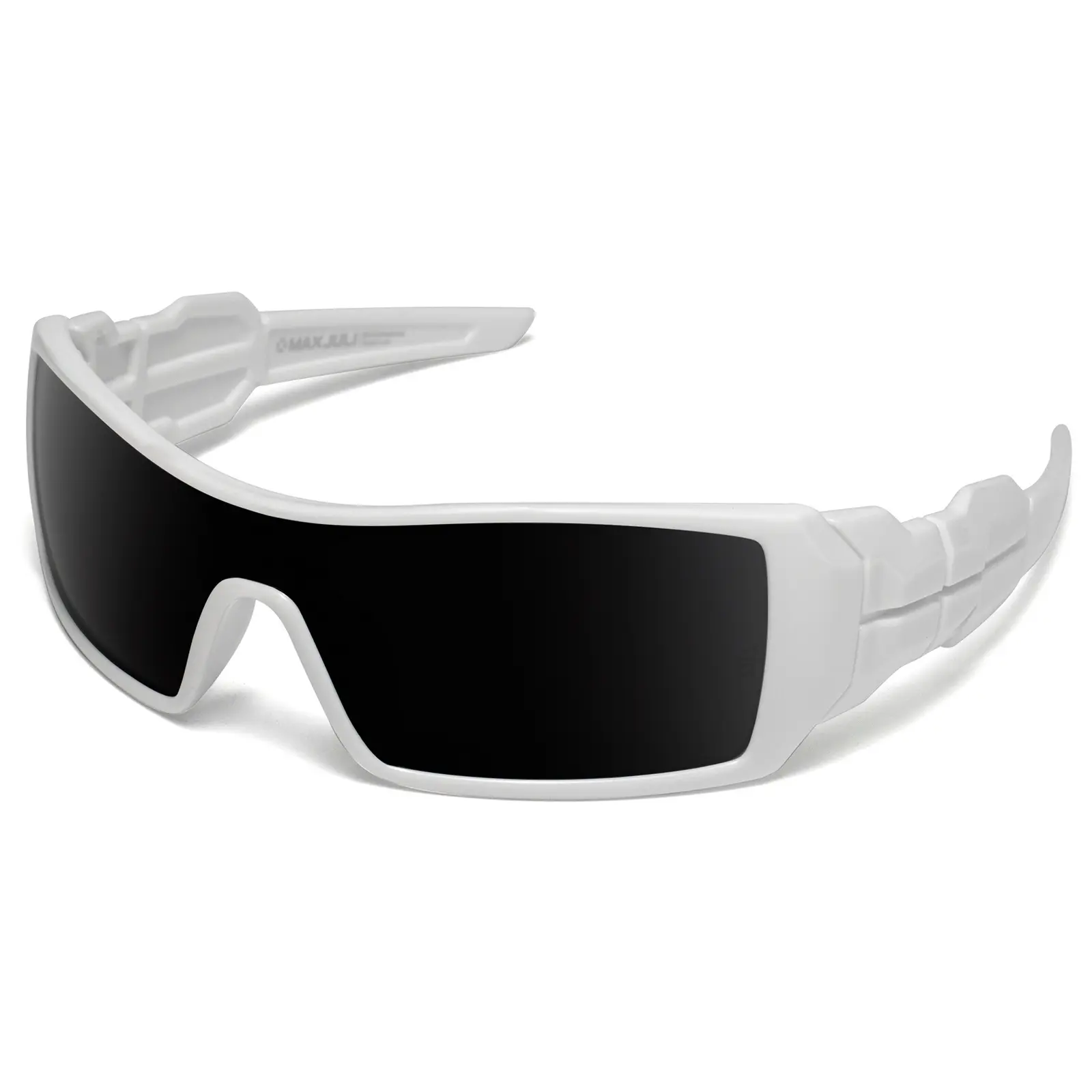MAXJULI Z87 Black-Rimmed Dark Large-Shaped Sunglasses for Big Wide Heads Men, TR90 Ultralight UV400 Protection Z8033 Glasses, Durable PC Eyewear, Black-Rimmed Men's Sunglasses, Dark Men's Sunglasses
