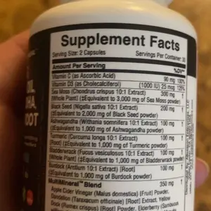 Product Review of Clean Nutraceuticals Sea Moss, Black Seed Oil, Ashwagandha, Turmeric, Bladderwrack, Burdock, Vitamin C, Vitamin D3 with Elderberry Manuka Supplement Capsules – MultiMineral from M**w