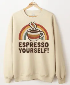 Faux Yarn Espresso Yourself Graphic Top