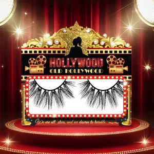 Gozen AUDREY by Hollywoodlash – 25mm Real Mink Fur False Eyelashes | Elegant, Reusable Lashes Up to 20x | Dramatic Eye Look | Flexible Band