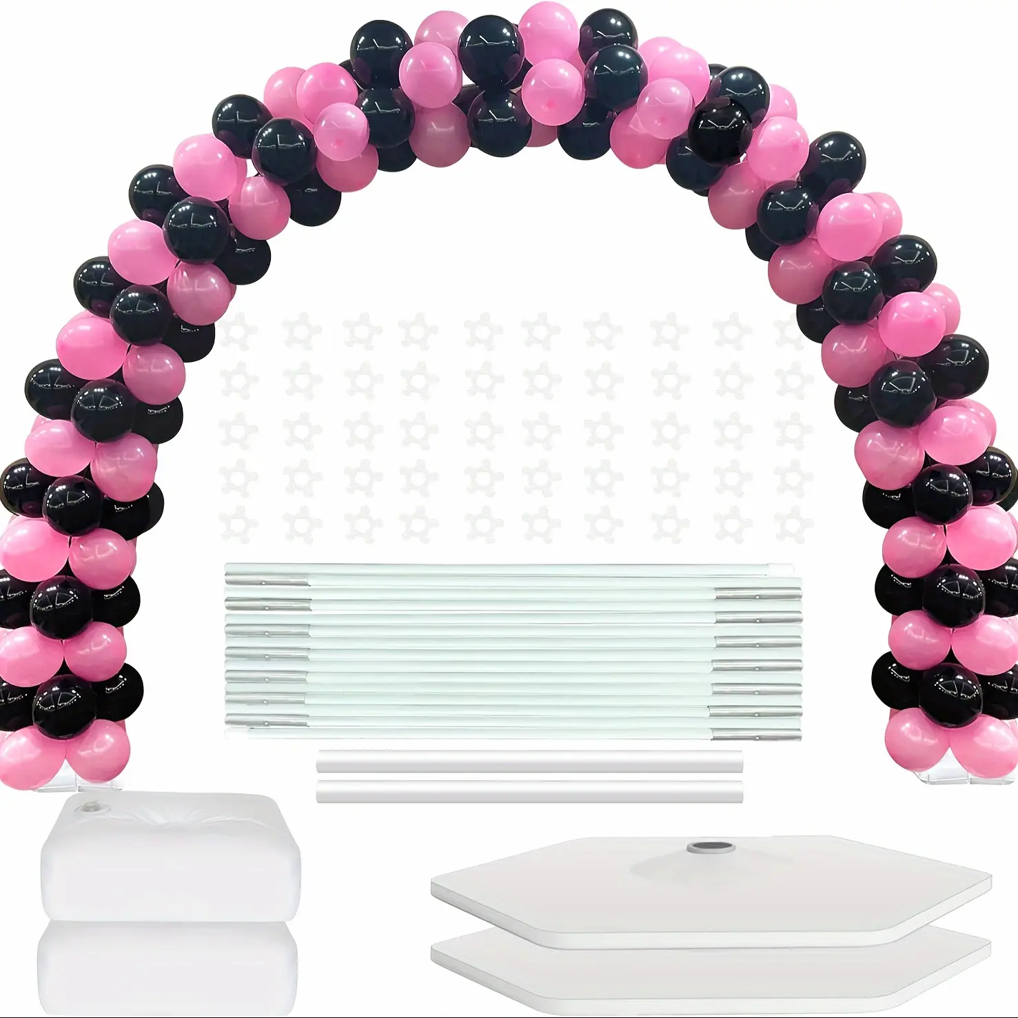 21ft Balloon Arch Stand Kit, Free Combination in Width and Height (e.g. 10ft X 7.5ft), Convenient to Assemble and Disassemble for, Wedding, Christmas, Holidays & Graduation Decorations(No Balloons Included)