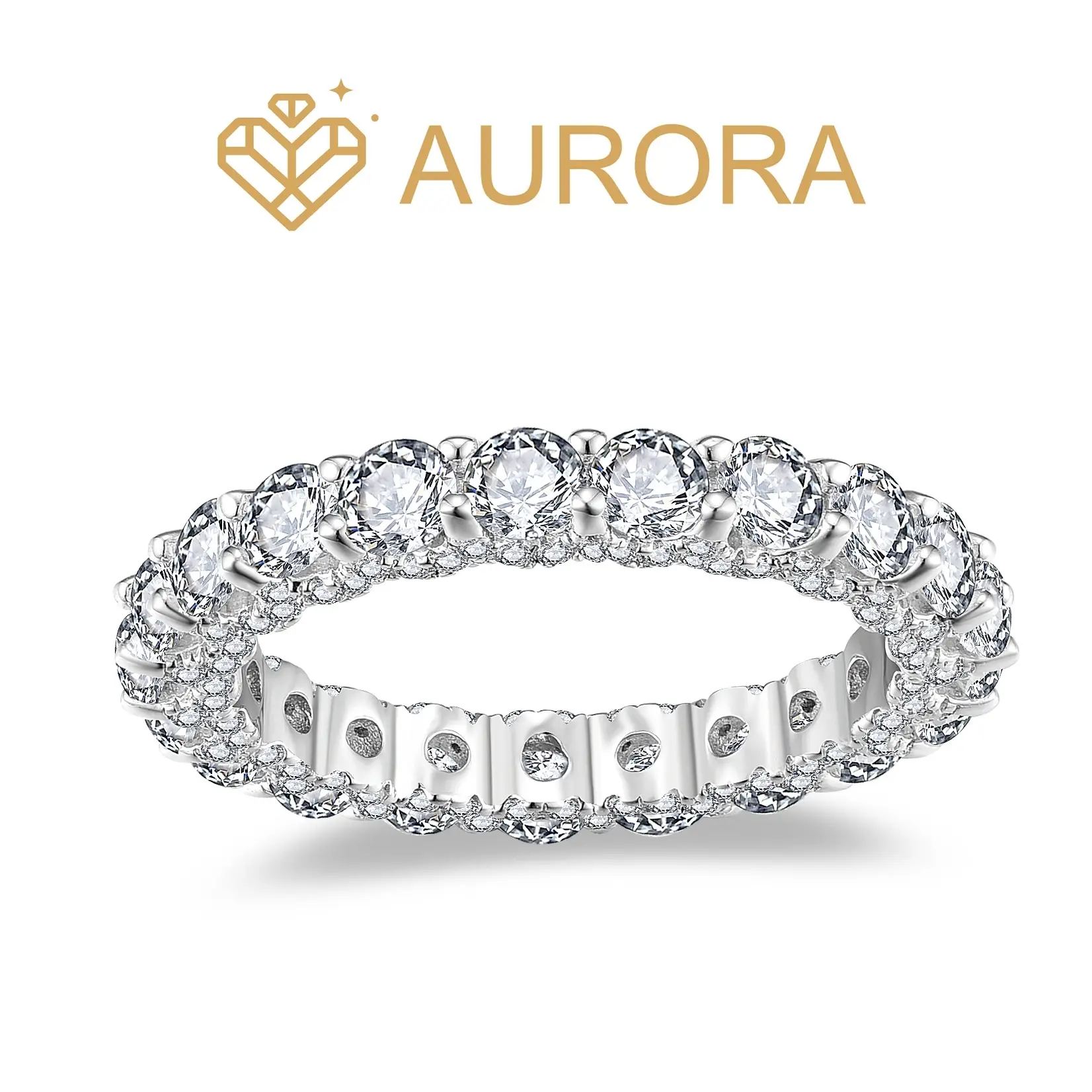 【#25 Serendipity】 Moissanite Stackable band ring enhancer ring band high quality gifts Jewelry Synthetic Moissanite