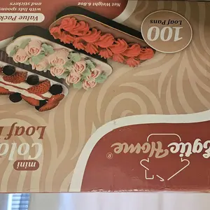 Mini Loaf Pans with Lids and Spoons 100 Pack 6.8oz Rectangular Aluminum Foil Baking Pans Bakeware Dessert Tray Kitchenware Disposable Cookware