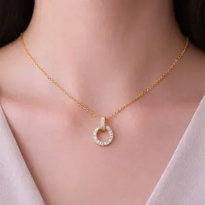 Dina Luxirl Necklace for Women – Gold Plated Copper Pendant | Elegant Occasion Jewelry | 18 Inch