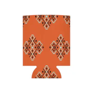 Aztec Cowgirl Orange Can Cooler
