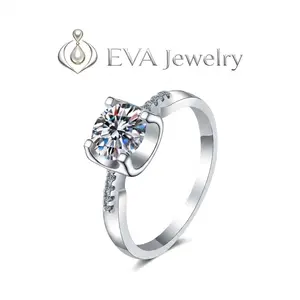 [EVA Jewelry] 925 Sterling Silver Synethic Moissanite Ring