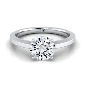 The Carmen Solitaire Engagement Ring Setting for Round Diamonds in Platinum