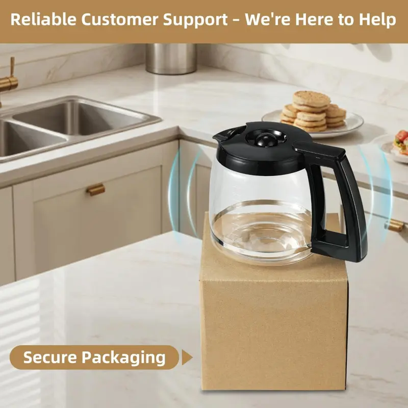 14-Cup Glass Coffee Carafe Replacement Compatible with Cuisinart Models  DCC-3200P1, DCC- 3200, DCC-2200RC, Coffee Pot Replacement 14 Cup with  Ergonomic Handle and Dripless Spout - TikTok Shop