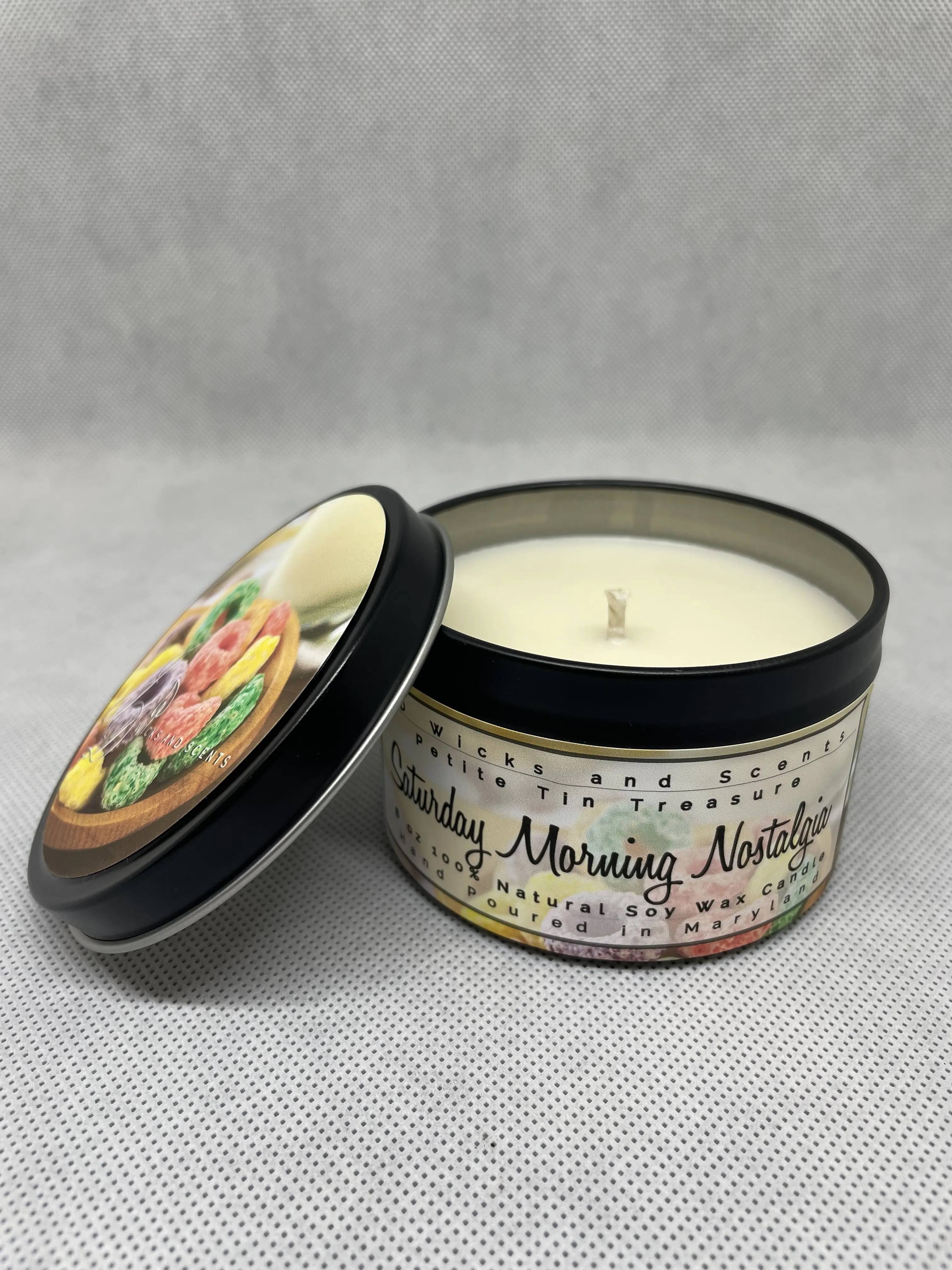 Saturday Morning Nostalgia 8 oz Tin Candle - Petite Tin Treasure Collection