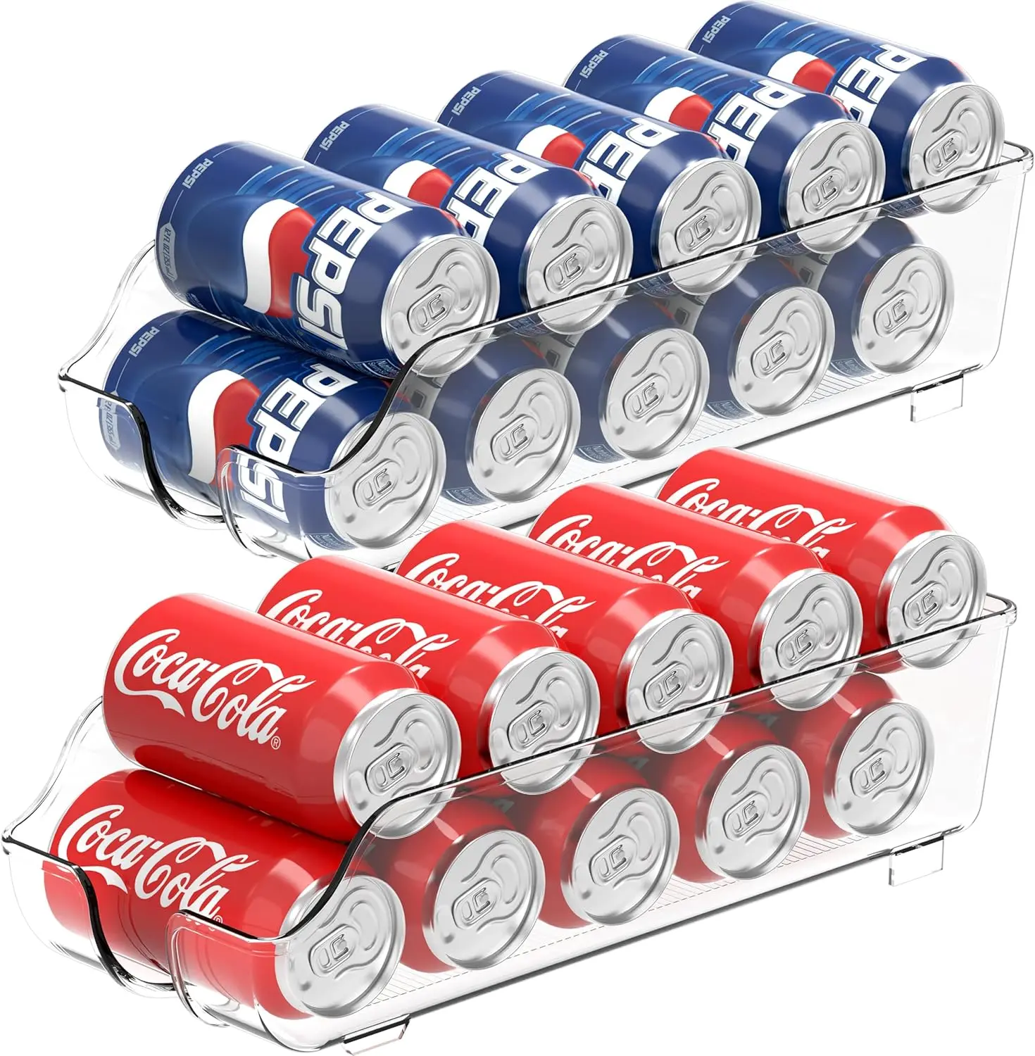Kitchen Soda Can Organizer and Dispenser for Refrigerator/Pantry - Durable Can Storage Organizer