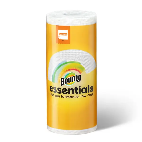 Bounty 608-14019 Essentials Select-A-Size Kitchen Roll Paper Towels - 2-Ply - White - 108 Sheets - Pack of 2 Roll