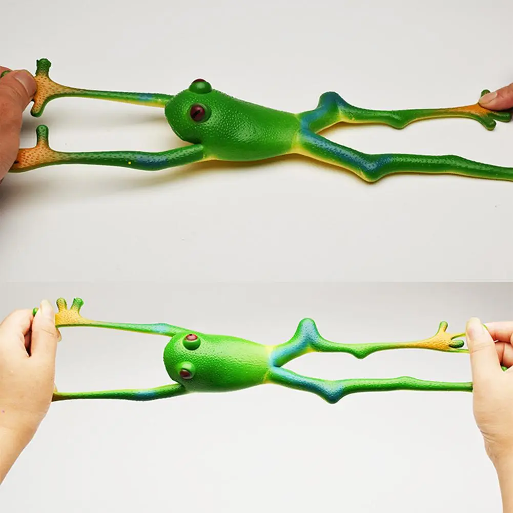 Soft Squeeze Frogs Frog Toy Anxiety Reducer Sensory Play Animal Fidget Toy Squeezing Stretch Toy for Autistic Children Anxiety