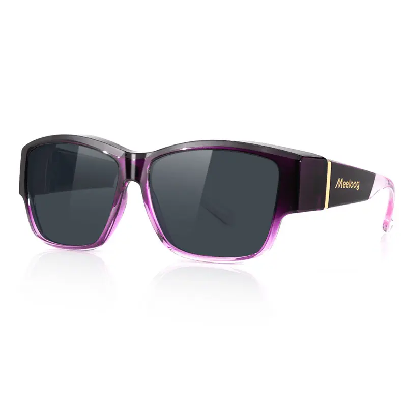 Meeloog Fashion Polarized Women's Fit Over Sunglasses with UV400 Protection, Lightweight TR90 Material, Comfortable Eyewear Fit for Glasses ST6470