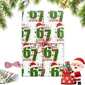 67 Meme Christmas Gift Wrapping Paper, Fun Christmas Gift Wrapping Paper, Fun Gift Ideas, Holiday Wrapping Roll, Christmas Gift Wrapping Paper, Christmas Gifts, Gift Package