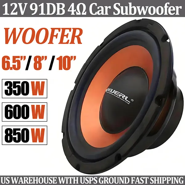 70W High Power Car Audio Subwoofer, Heavy Duty Deep Bass Speaker,10 inch Universal For All Vehicles