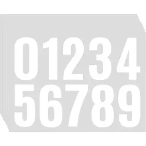 10 Sheets White Address Number Stickers 1.5 Inch 0-9, Self Adhesive Vinyl ,  Numbers for Mailbox, Doors, Windows, Trash Bins, House Signs, Labeling,  Office Outdoor Use(White)