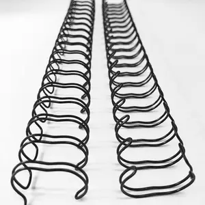 50 Pack Double Loop Wire Binding Spines, 5/8Inch Binding Wire for Letter Size, 2:1 Pitch, 140 Sheet Capacity, 21-Loop, Black, for Students and Coworkers