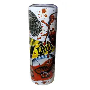 True Crime amd Wine 20oz double wall stainless steel tumbler Bottle Drinkware Water Bottles Cup Mug Washable Reusable  Portable tumblers