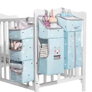 SUNVENO 3-in-1 Detachable Changing Table Diaper Organizer,Hanging Diaper Organizer for Essentials Storage Foldable, Hanging and Detachable
