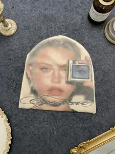 New Personalized Trendy Fitted Design Jacquard Y2K Knitted Hat for Autumn and Winter, Cold resistant and Warm Knitted Hat