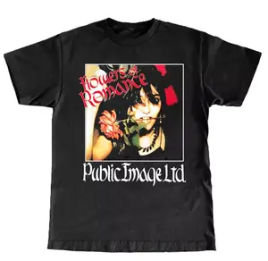 Public Image Ltd Flowers Of Romance Unisex Black T shirt, Rock Hip Hop Sport Style Tee, Menswear Top