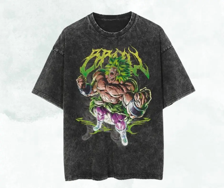 DBZ Broly Anime T-Shirt, Workout T-Shirt, Weightlifting T-Shirt, Vintage T-Shirt
