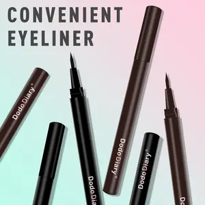 12Pcs black brown eyeliner pen, long-lasting  and no smudged extremely thin eyeliner pen, suitable for beginners and beginners