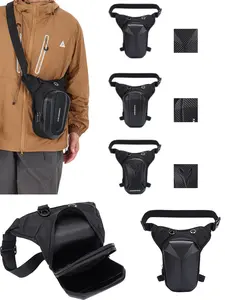 Waterproof Motorcycle Leg Bag, Versatile Tactical Waist Pack, Adjustable Straps, Multiple Zip Pockets, Ideal for Riding & Hiking