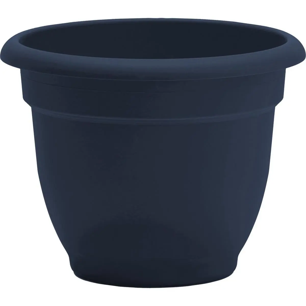 Bloem Ariana Garden Planter - 16 in, Navy, Low Maintenance Container Gardening Pot for Beginner Gardeners, Balcony Flower Pot for Plant Decor