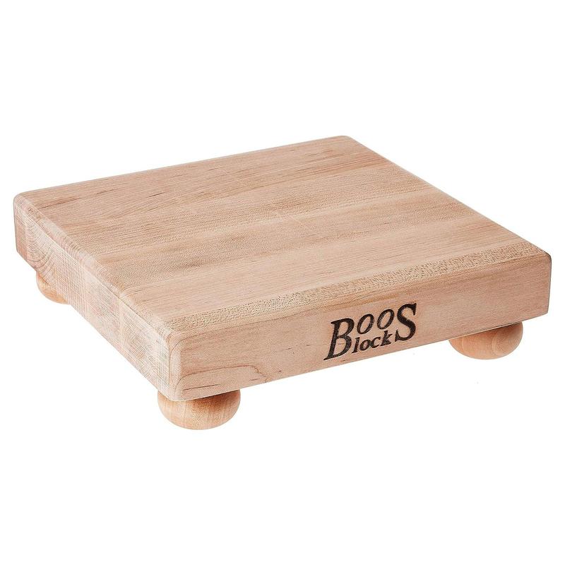 John Boos Small Maple Wood Edge Grain Cutting Board for Kitchen, 9" x 9" x 1.5" Chopping Knives