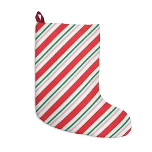Candy Cane Stripe Christmas Stocking | Holiday Stocking
