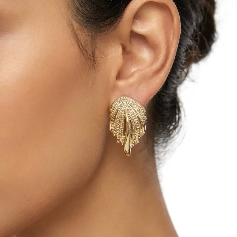 Chunky 14K Gold Plated 'Old Money' Earrings