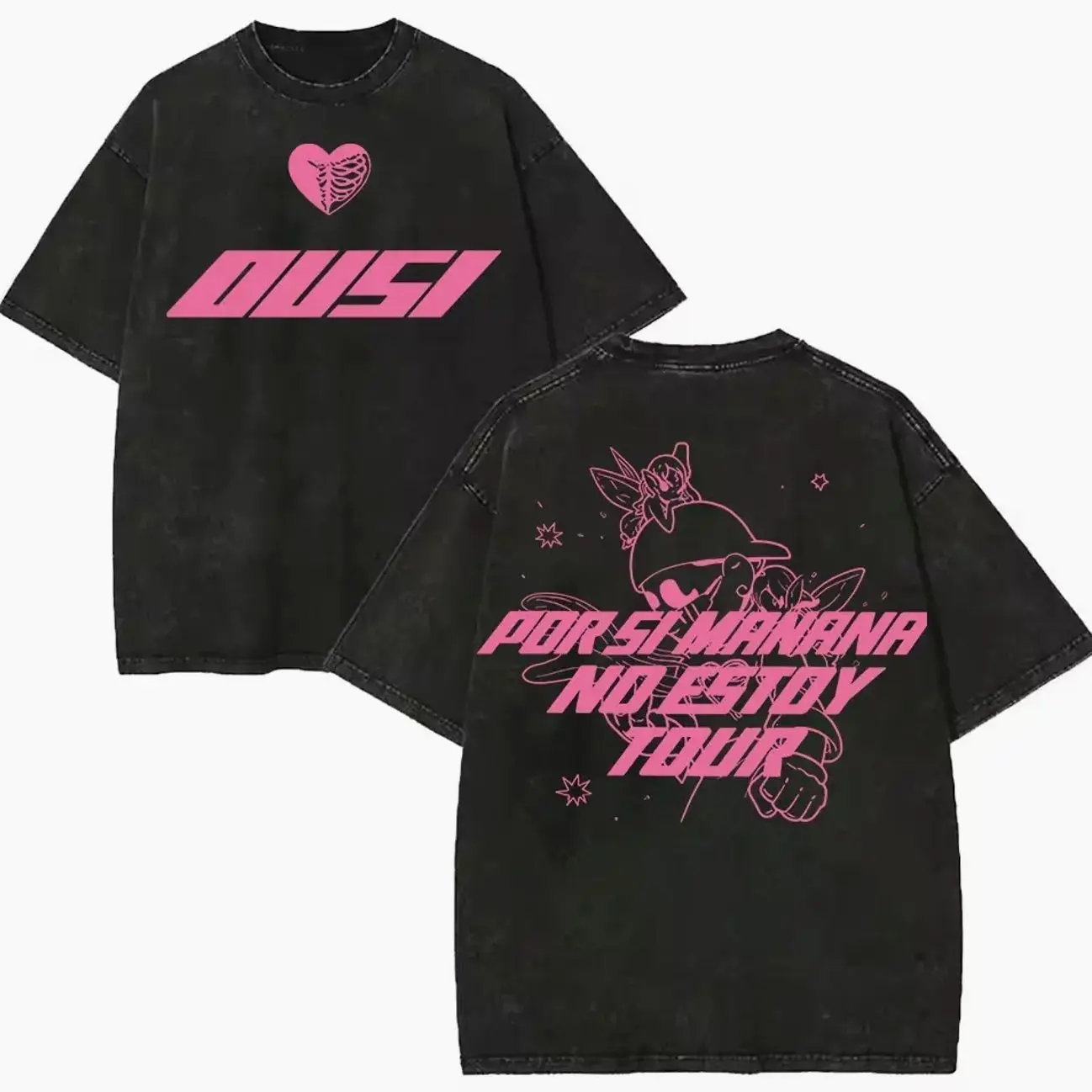 Ousi Por Si Mañana No Estoy Tour 2026 Washed Oversized Tee, Omar Courtz No Estoy World Tour 2026 Acid Wash Shirt, Ousi Fan Gift Shirt, Unisex Casual Top Tee