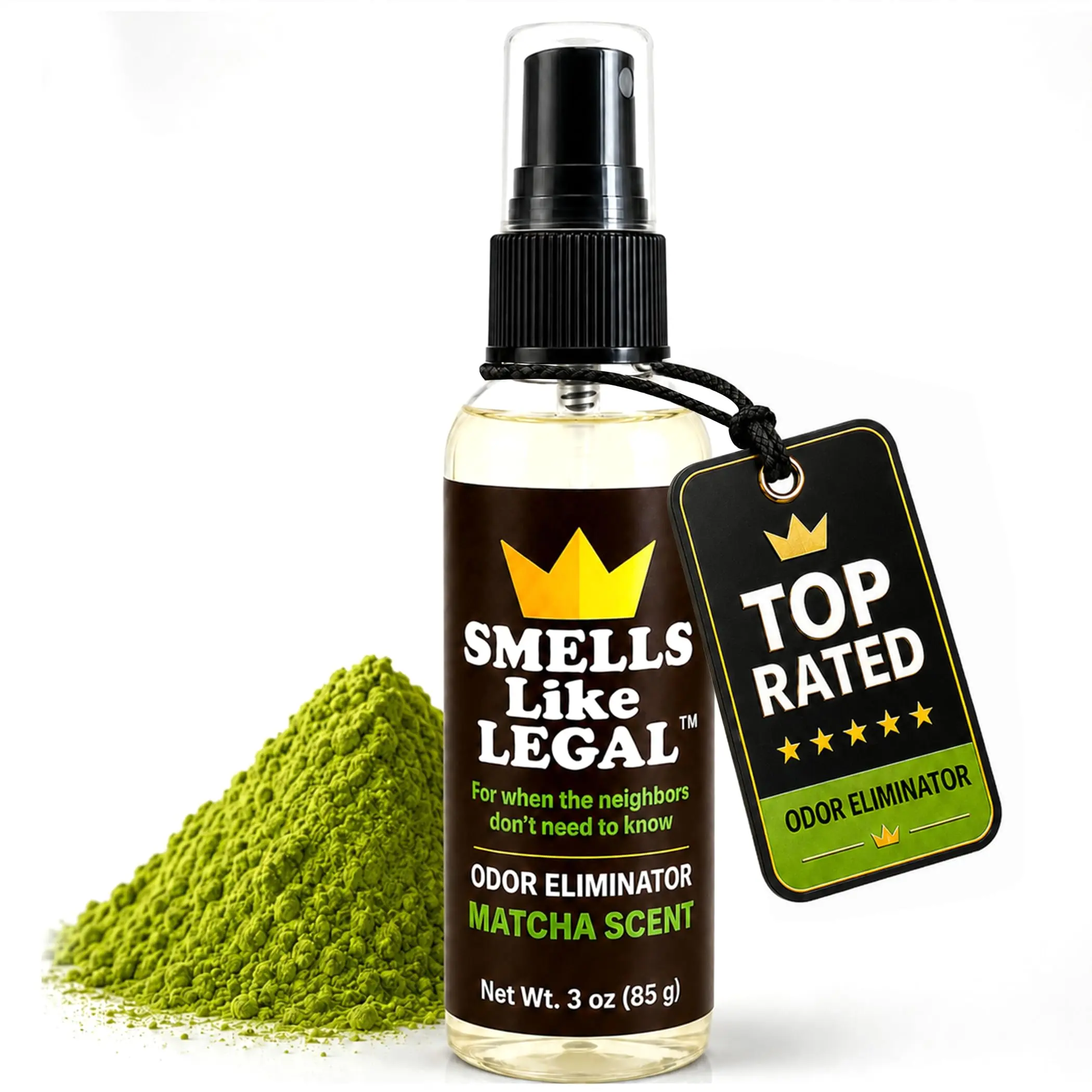 Top-Rated Legal Matcha Scent Home Fragrance Spray - 3oz (85g) Travel Size Fragrance Mist, Odor Eliminator, Everyday Use Space Refresher