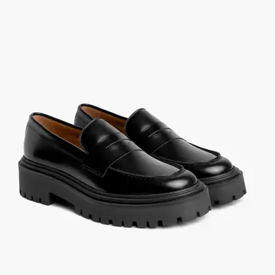 Thursday Boot Company Mens Black Leather Penny Loafers Thursday
