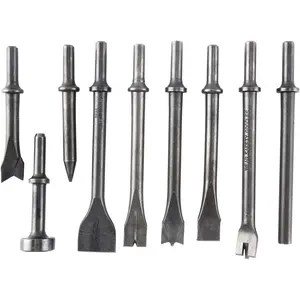 8MILELAKE Pneumatic Chisel Set 9pcs Air Hammer Punch Chipping Bits Tool
