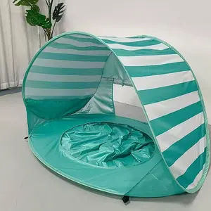 Automatic Quick-Open Kids Beach Tent, Portable Sun Protection Toddler Playhouse, Indoor Outdoor Foldable Tent, Baby Beach Fun Shelter